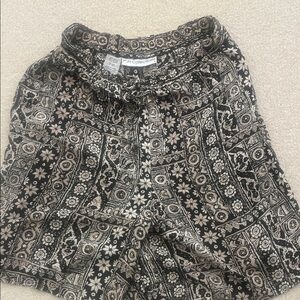 JH Collectibles Black and Beige Boho Printed Blouse